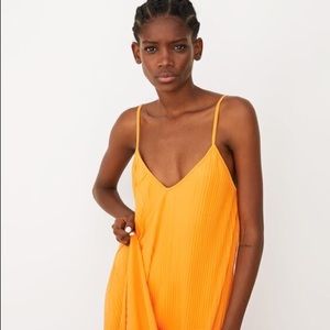 Zara pleated tulle midi dress